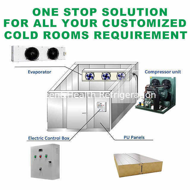 การออกแบบโมดูลาร์ ห้องเย็นแบบวอล์กอิน ตู้แช่เย็น คลังสินค้า สำหรับขาย