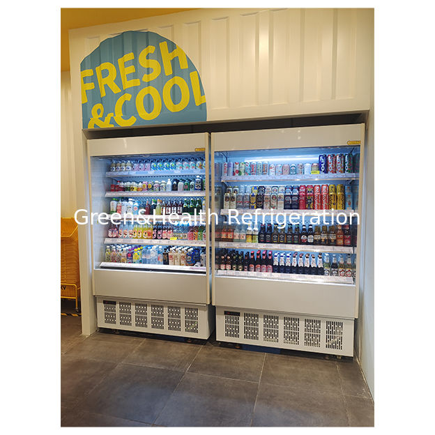 ร้านค้าขนาดเล็ก ห้าชั้น ชั้นเก็บผลไม้ จอแสดงสินค้า เครื่องเย็นเปิดขนาดเล็ก