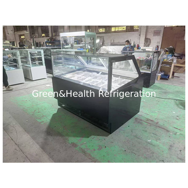 ร้านขายไอศกรีม/ซุปเปอร์มาร์เก็ต ใช้ตู้เย็นเก็บของเพื่อแสดงตู้เย็นแสดงไอศกรีม