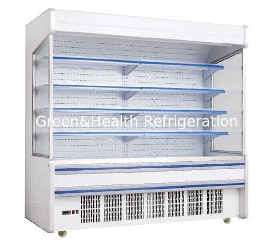 Green & Health Upright Vertical Multideck Chiller เปิดสำหรับนมในซุปเปอร์มาร์เก็ต