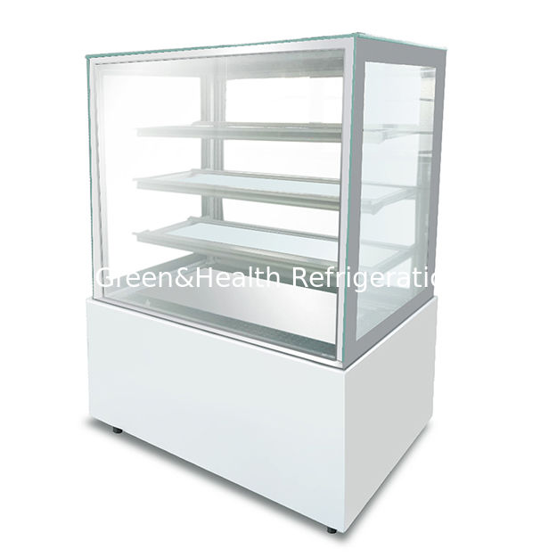 โรงงานขายตรง ตู้แช่เค้กสแตนเลสสตีลมุมฉาก พร้อมกระจก