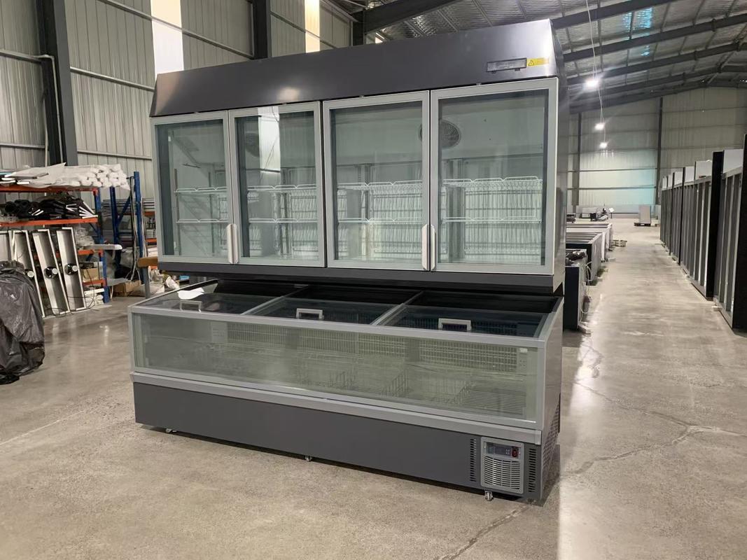 เครื่องเย็นรวมแบบอัตโนมัติลดน้ําแข็ง เครื่องขายสินค้าแบบแนวตั้งและแนวราบ -16°C ถึง -22°C