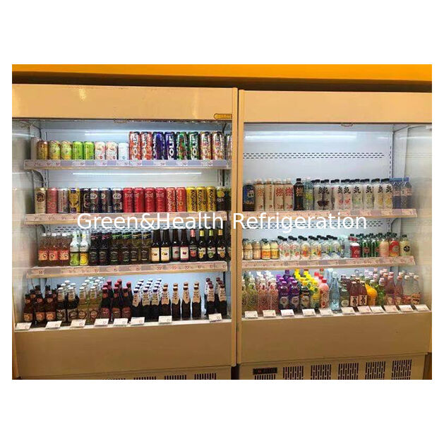 ซุปเปอร์มาร์เก็ตขนาดเล็ก/ร้านค้า จัดเก็บผลไม้/ผักในตู้เย็นเปิด