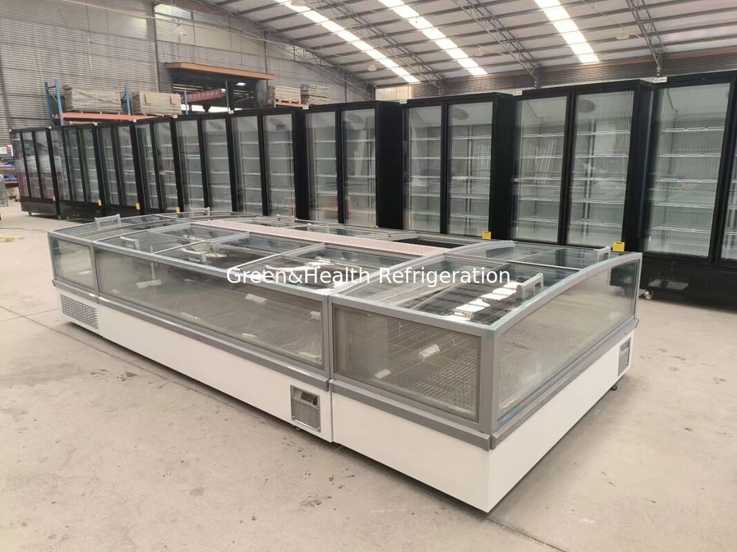 Supermarket Energy Saving Frozen Food Combined Commercial Display Freezer Chest Freezer With Automatic Defrost