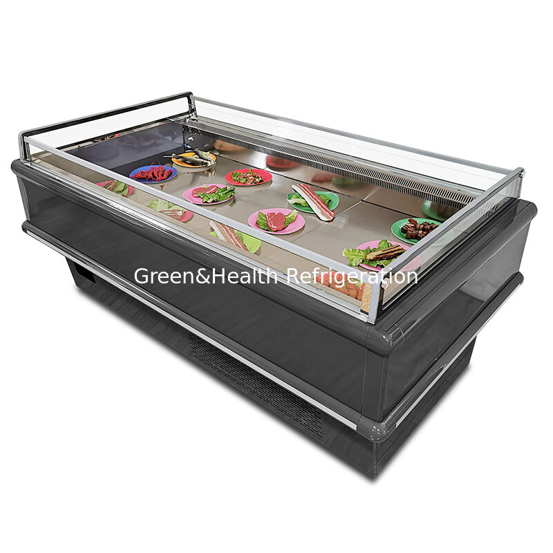 Commercial Top Open Display Chiller Island Freezer 2000x1130x900mm 2-10°C/-15~-18°C 900/1350W for Frozen Food