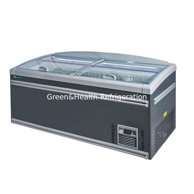 1040L ความจุ กระจกประตูแก้วที่เลื่อนเกาะ Freezer ด้วยอัตโนมัติ defrost สําหรับการใช้พาณิชย์