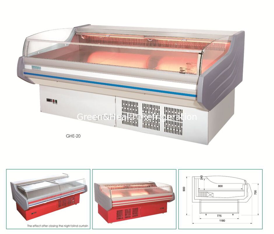 เครื่องต้มเนื้อแสดงภาพจากเหล็กไร้ขัดเหล็ก พร้อมแสง LED และอัตโนมัติในการหดน้ําแข็งสําหรับการใช้งานทางการค้า