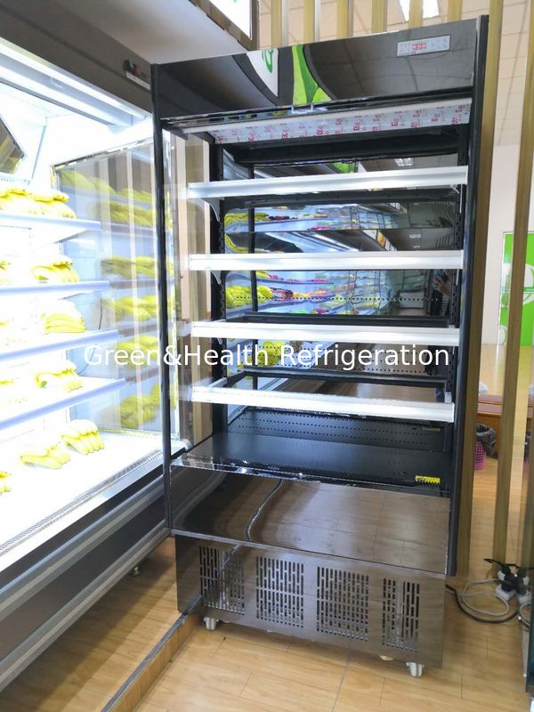 780W Multideck เปิด 1.25m Multi Deck เครื่องดื่มร้านอาหาร ร้านกาแฟ ตู้เย็น
