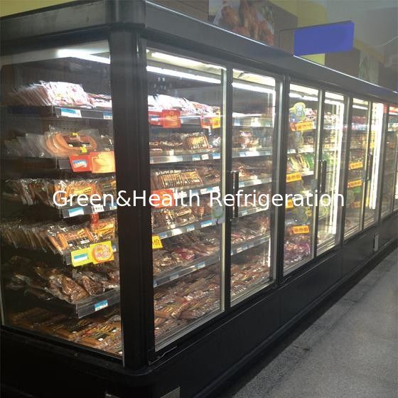 ร้านขายของชำ 0 - 10 ° C ตู้แช่แข็งที่ประตูกระจก Frost Free ด้วย Copeland Compressor