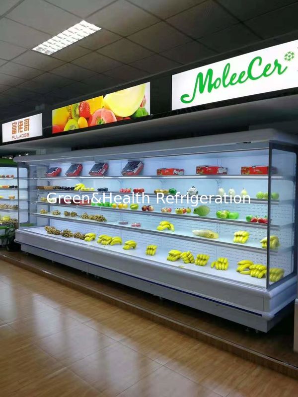 สีเขียวและสุขภาพ อัตโนมัติ - ชนิด defrost ระยะไกล Multideck เครื่องเย็นแสดงผล