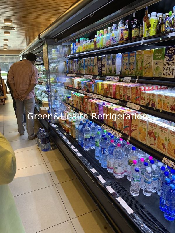 สีเขียวและสุขภาพ อัตโนมัติ - ชนิด defrost ระยะไกล Multideck เครื่องเย็นแสดงผล