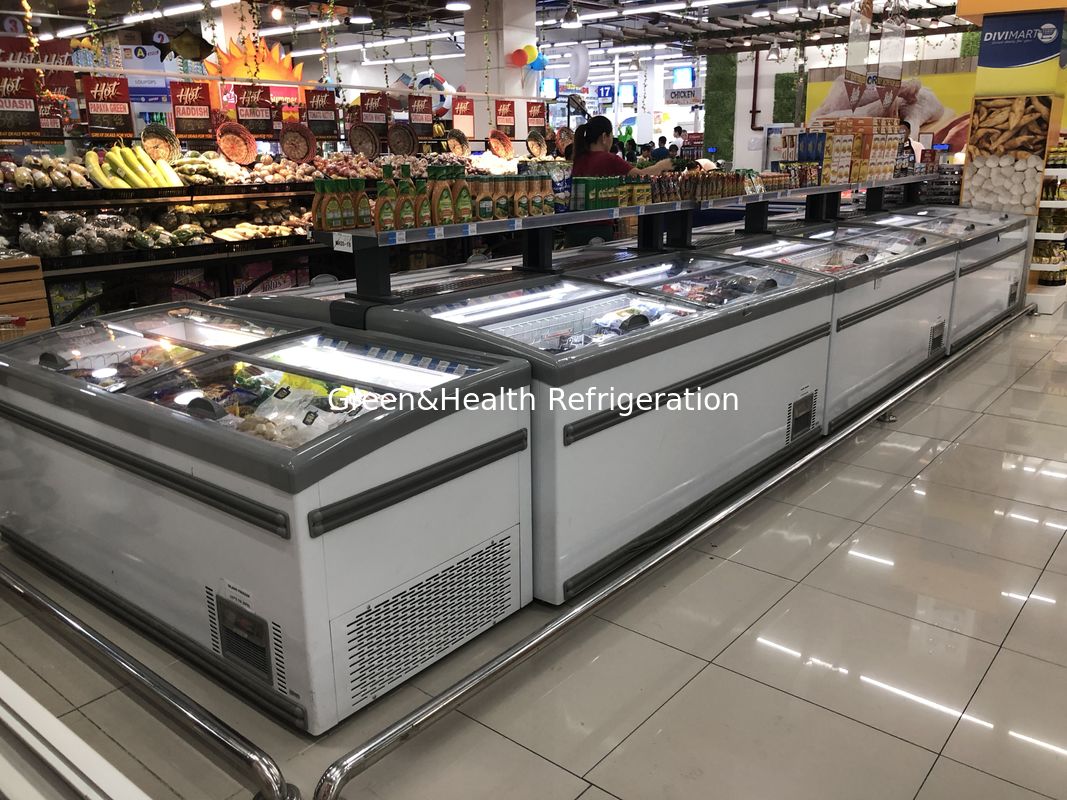 เปิดปลั๊กบนในคอมเพรสเซอร์ Danfoss ซุปเปอร์มาร์เก็ต เกาะ Freezer ตู้เย็นพาณิชย์