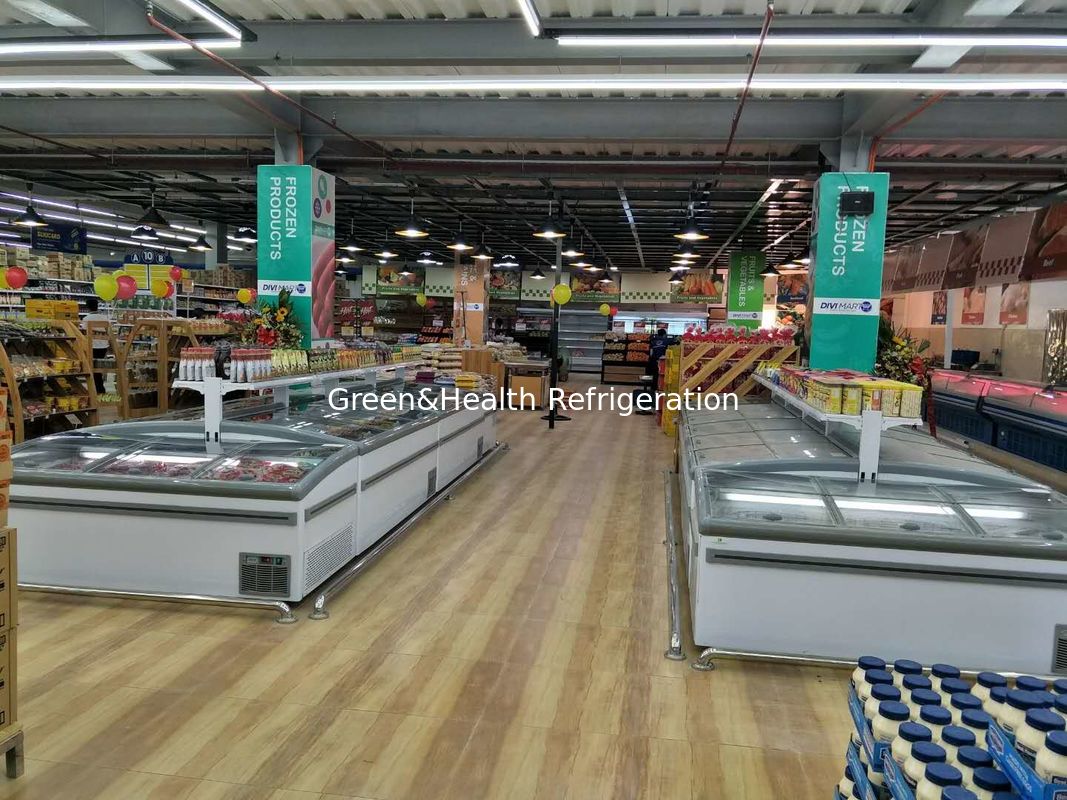 เปิดปลั๊กบนในคอมเพรสเซอร์ Danfoss ซุปเปอร์มาร์เก็ต เกาะ Freezer ตู้เย็นพาณิชย์