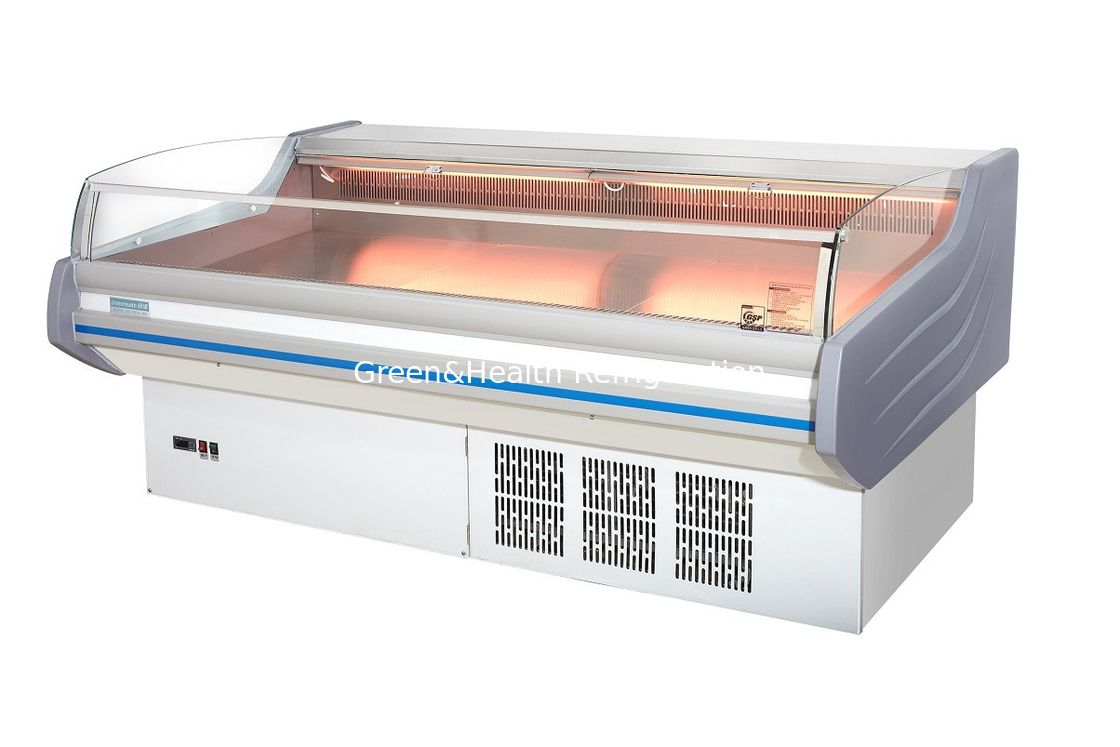 -2 ~ 8oC ขนาดใหญ่ โทรศัพท์เคลื่อนไหว พกพา Deli Meat Display ตู้เย็น เปิดตู้เย็น