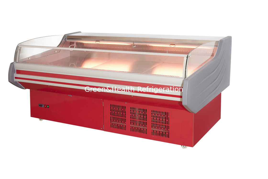 -2 ~ 8oC ขนาดใหญ่ โทรศัพท์เคลื่อนไหว พกพา Deli Meat Display ตู้เย็น เปิดตู้เย็น