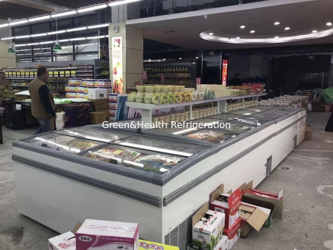 เปิดปลั๊กบนในคอมเพรสเซอร์ Danfoss ซุปเปอร์มาร์เก็ต เกาะ Freezer ตู้เย็นพาณิชย์