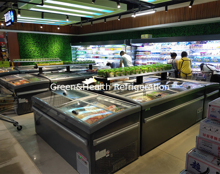 เปิดปลั๊กบนในคอมเพรสเซอร์ Danfoss ซุปเปอร์มาร์เก็ต เกาะ Freezer ตู้เย็นพาณิชย์