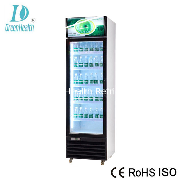 เครื่องเย็นจอแสดงเครื่องดื่ม Pepsi ขนาด 680 ลิตร เครื่องดัน Danfoss และประตูสวิงที่ทําความร้อนปิดด้วยอัตโนมัติ