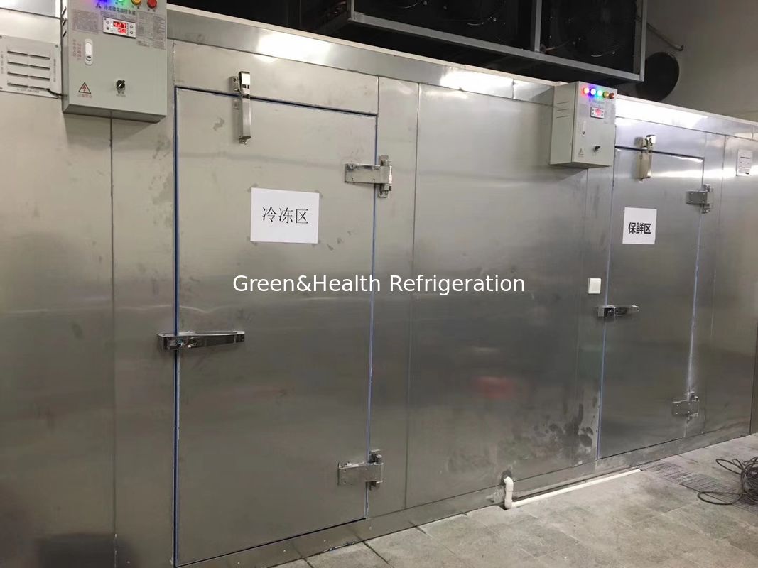 ระบบเย็นอากาศ 2-8 องศา พีพี แผนงานสแตนเลสสแตนเลส ห้องเย็น Chiller สําหรับการเก็บอาหาร