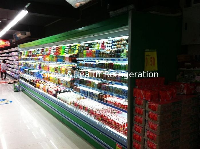 ระบบระบายความร้อนด้วยพัดลมจากระยะไกล Open Multideck Chiller สำหรับซุปเปอร์มาร์เก็ต / เชิงพาณิชย์