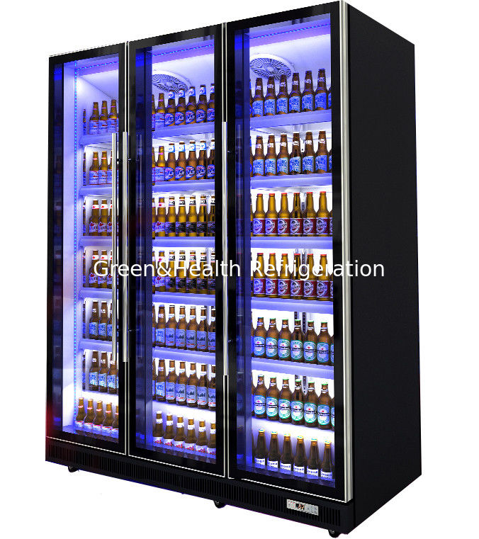แฟชั่นบาร์โรงแรมตู้เย็นตู้แช่ไวน์ตู้เย็น Multideck Glass Door