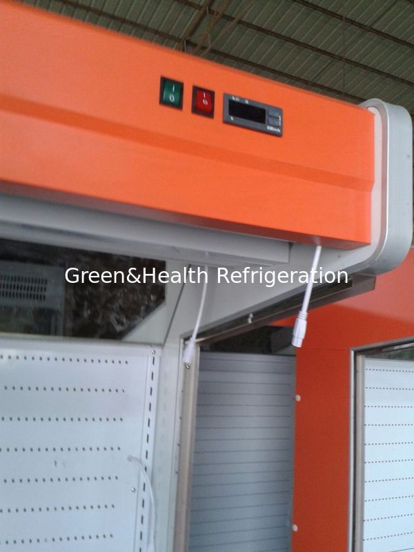 Multideck Open Chiller ผลไม้และผักระบบระบายความร้อนระยะไกลสีส้ม 3M
