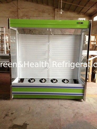 Multideck Open Chiller ผลไม้และผักระบบระบายความร้อนระยะไกลสีส้ม 3M
