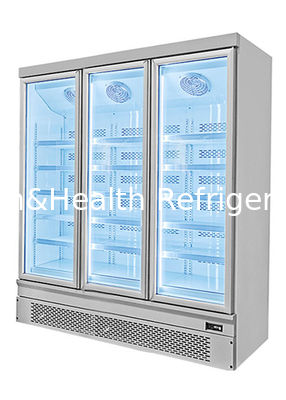 ประหยัดพลังงาน Upright Supermarket ตู้โชว์อาหารแสดงตู้แช่แข็งสำหรับโรงแรม Mall