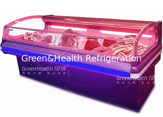 ไดนามิกคูลลิ่งเนื้อสัตว์แสดงตู้เย็นเสียบความจุขนาดใหญ่ระบบ