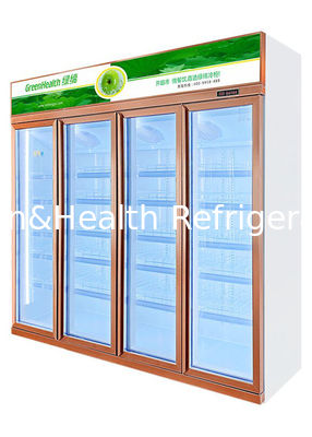 R290 ตู้แช่เครื่องดื่มเพื่อการพาณิชย์เครื่องดื่มละลายน้ำแข็งอัตโนมัติแสดงตู้เย็น Champagne