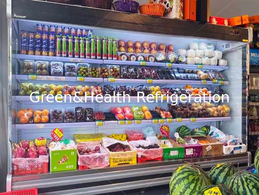 ตู้แช่ผักแบบเปิดโล่ง Multideck Juice Fruit Mall ตู้เย็น