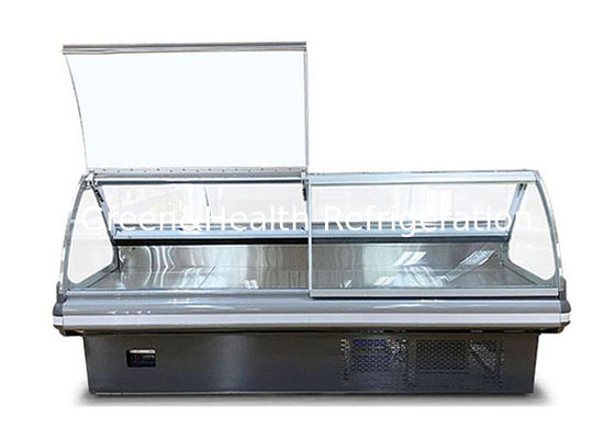 ซูเปอร์มาร์เก็ตเคาน์เตอร์ตู้เย็น Deli Food Display Case Chiller