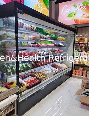 อุปกรณ์ทำความเย็นแบบยืนขนาดใหญ่เปิด Chiller พร้อม Multi Decks