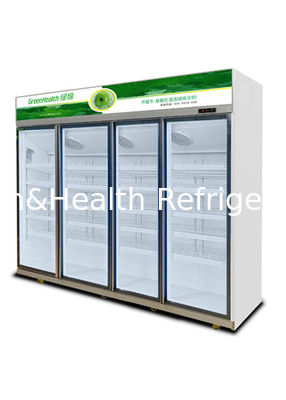 Air Cooling Supermarket Beverage Stand ตู้เย็นตู้โชว์ Temprature 2 ถึง 8