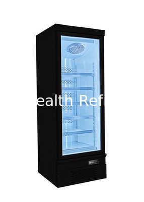 -18~-22 ประตูกระจกเชิงพาณิชย์ตู้แช่แข็งลึกตั้งตรงสำหรับร้านอาหารไฟ LED