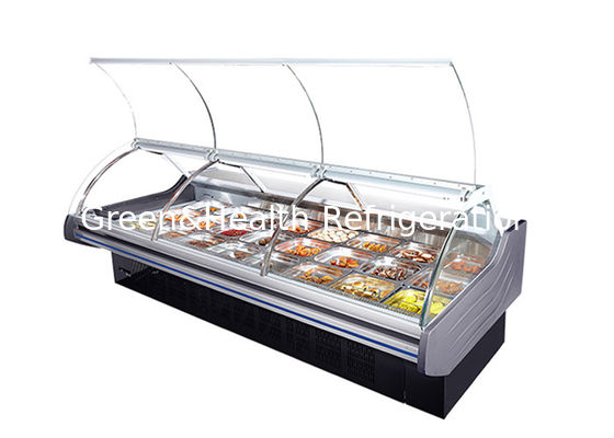 Commercial Deli Display Chiller ตู้โชว์เนื้อสัตว์อุณหภูมิเดียวสำหรับการจัดเลี้ยง