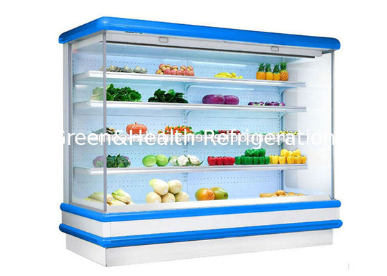 ร้านขายของชำ Multideck เปิด Chiller เครื่องดื่มผักผลไม้แสดงตู้เย็น