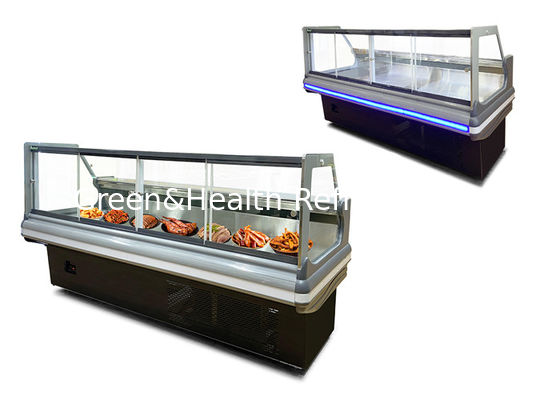 OEM แนวตั้งเนื้อสด Deli Display ตู้เย็น Supermarket Food Display