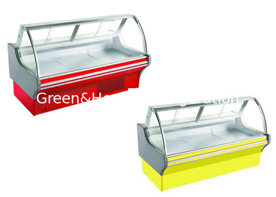 R404a Cold Deli Case อุปกรณ์ทำความเย็นอาหารทะเลตู้โชว์เนื้อสัตว์สำหรับการจัดเลี้ยง