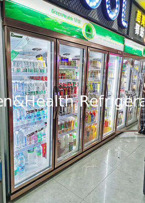 748L ประตูแก้ว ตู้เย็น เครื่องเย็นเครื่องดื่ม