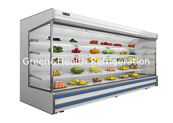 4 ชั้น ปรับ Multideck เปิด Chiller ผลไม้จอเย็นด้วยประตูเลื่อน