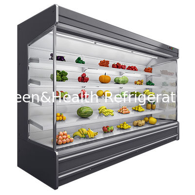ความสูง 2 เมตร Multideck Open Chiller R404a สีที่กําหนดเอง