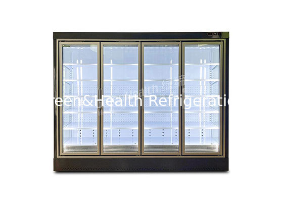 ระบบควบคุมไฟฟ้า เครื่องทําความเย็นเปิดพาณิชย์ พร้อมประตูกระจก สําหรับซุปเปอร์มาร์เก็ต