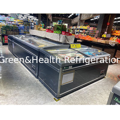 ตู้แช่แข็งรวมสำหรับซุปเปอร์มาร์เก็ตแบบเกาะ