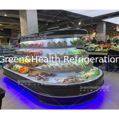 โครงการแสดงสินค้า Custom Island รอบกระเป๋า Cabinet Multideck เปิด Chiller