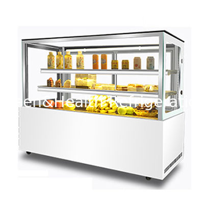 LED สีดํา สีขาว กระจก dessert Cake Display Freezer ด้วย Danfoss Compressor