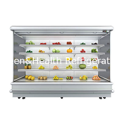 12 ฟุตยาว ร้านขายข้าว Multideck Open Chiller Display ตู้เย็น พร้อมไฟ LED