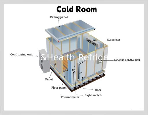 ผนัง PU อาหาร ห้องเก็บอาหารเย็น ร้านอาหาร ภัตตาคารพาณิชย์ เดินในตู้เย็น