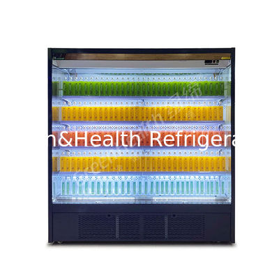 สี่ชั้นและห้าหน้าจอ LED Multideck Display Chiller พร้อมผ้าม่านกลางคืน