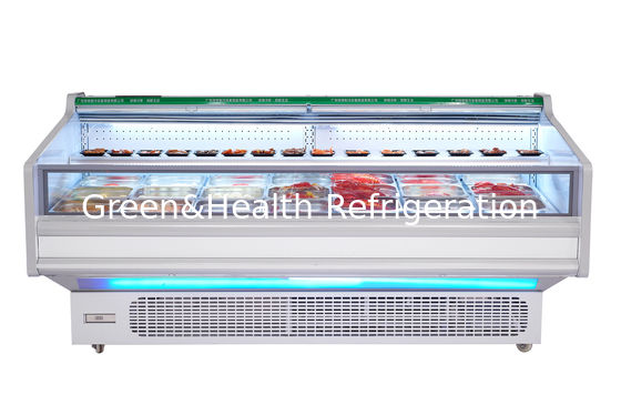ตู้แช่แข็งแบบเปิดแนวนอนสแตนเลส 800L สำหรับตู้แช่แข็งเชิงพาณิชย์เนื้อ Chiller